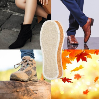 NATURALNE WKŁADKI EKO LEN NA KORKU rozm. 35-36