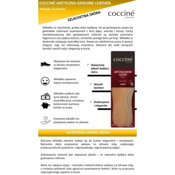 SKÓRZANE WKŁADKI DO BUTÓW COCCINE GENUINE LEATHER rozm 35-36