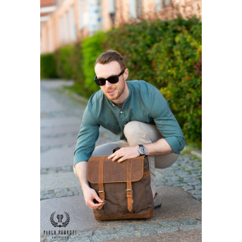 DUŻY MĘSKI PLECAK VINTAGE PAOLO PERUZZI T-29-BR