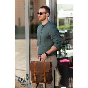 DUŻY MĘSKI PLECAK VINTAGE PAOLO PERUZZI T-29-BR