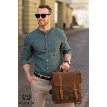 DUŻY MĘSKI PLECAK VINTAGE PAOLO PERUZZI T-29-BR