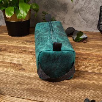 SKÓRZANA KOSMETYCZKA VINTAGE PAOLO PERUZZI T-52-GR