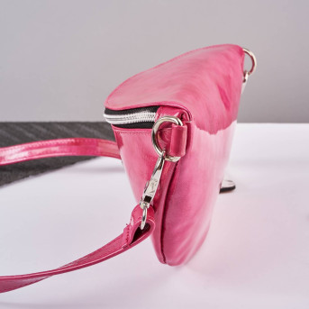 RÓŻOWA SKÓRZANA SASZETKA DAMSKA NA PAS PAOLO PERUZZI Z-15-PI