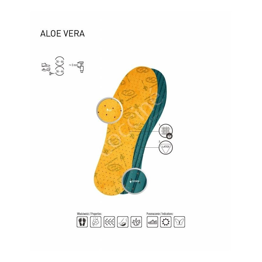 WKŁADKI LATEKSOWE Z ALOESEM COCCINE ALOE VERA r.38