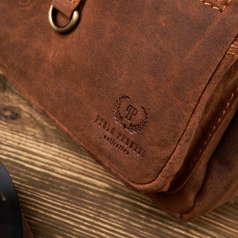 SKÓRZANY MŁODZIEŻOWY PLECAK VINTAGE PAOLO PERUZZI T-38-LB