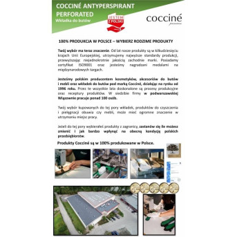 WKŁADKI DO BUTÓW PRZECIWPOTLIWE PERFOROWANE COCCINE r.38