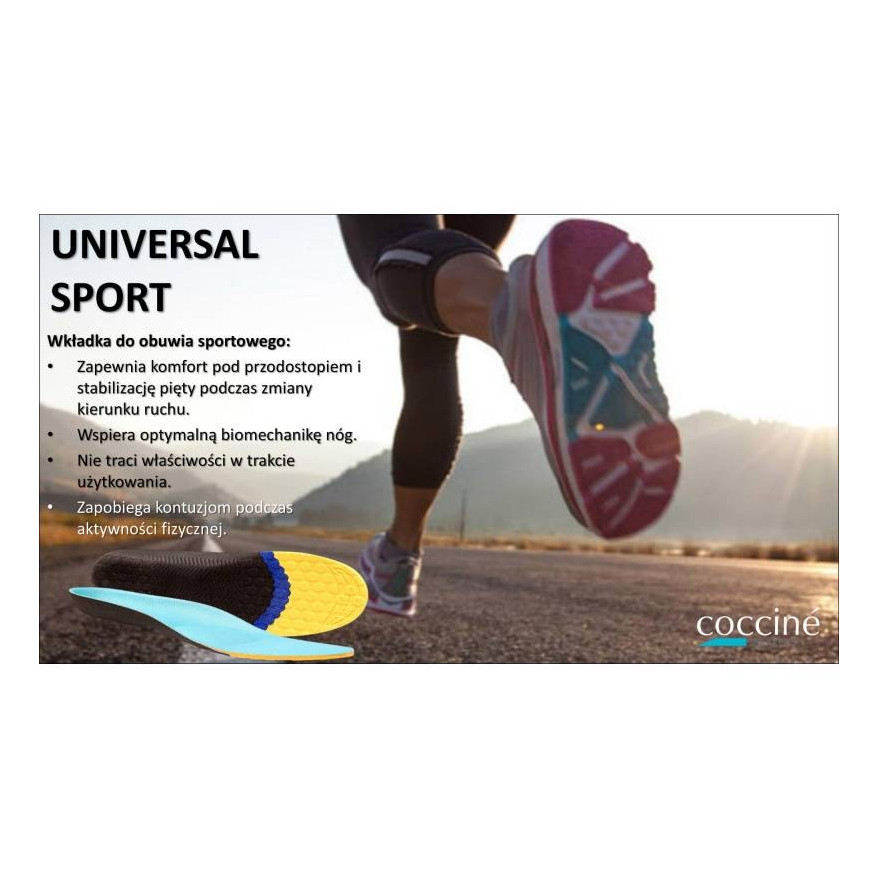 WKŁADKI DO BUTÓW SNEAKERS COCCINE UNIVERSAL SPORT rozm 44-47