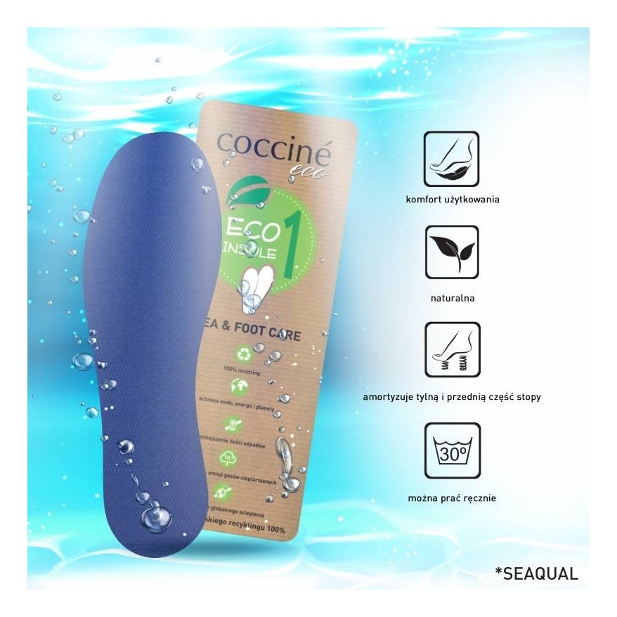 EKOLOGICZNE WKŁADKI DO BUTÓW SEA & FOOT COCCINE rozm 37-38