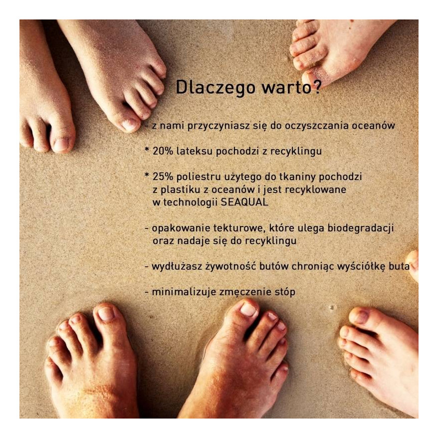 EKOLOGICZNE WKŁADKI DO BUTÓW SEA & FOOT COCCINE rozm 37-38