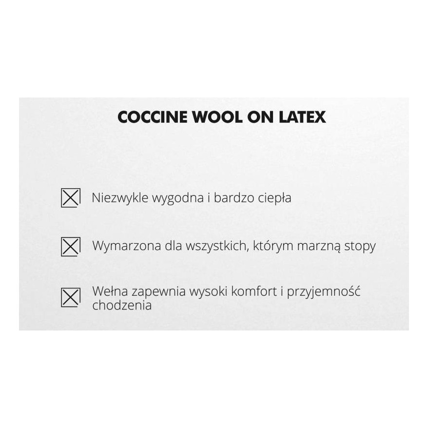 WKŁADKI COCCINE WOOL ON LATEX - WEŁNA NA LATEKSIE r.39 1032014