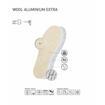 WKŁADKI TERMOIZOLACYJNE WEŁNA NA ALUMINUM EXTRA COCCINE r.39 1032016