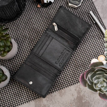 PORTFEL MĘSKI SKÓRZANY Z OCHRONĄ RFID T-54-BL