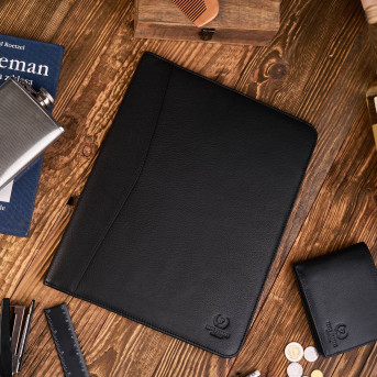 SKÓRZANY BIWUAR A4 AKTÓWKA PAOLO PERUZZI T-42-BL