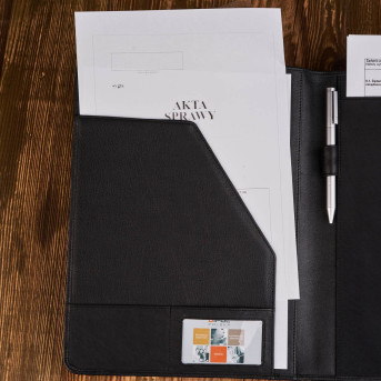 SKÓRZANY BIWUAR A4 AKTÓWKA PAOLO PERUZZI T-42-BL