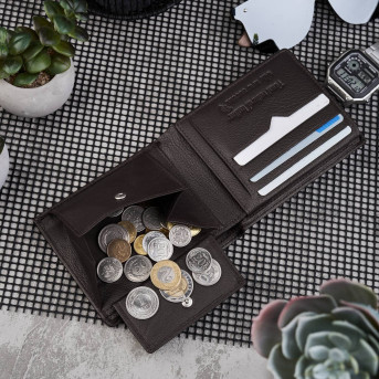 PORTFEL MĘSKI RFID SKÓRA NATURALNA PAOLO PERUZZI T-47-BR