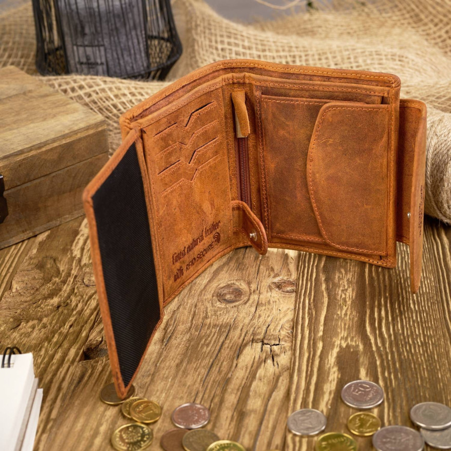 MODNY SKÓRZANY PORTFEL DAMSKI RFID PAOLO PERUZZI T-12-OR