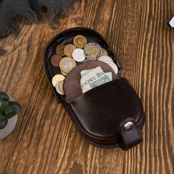 SKÓRZANY PORTFEL BILONÓWKA PODKÓWKA PAOLO PERUZZI T-50-BR