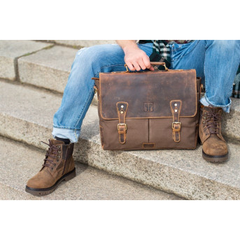 TORBA MĘSKA NA RAMIĘ BRĄZOWA PAOLO PERUZZI T-07-BR