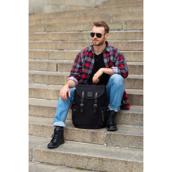 PLECAK MĘSKI DUŻY VINTAGE PAOLO PERUZZI T-19-BL