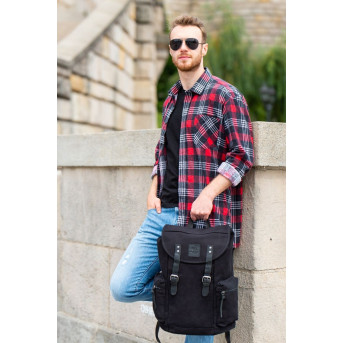 PLECAK MĘSKI DUŻY VINTAGE PAOLO PERUZZI T-19-BL