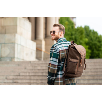 PLECAK MĘSKI RETRO BRĄZOWY PAOLO PERUZZI T-19-BR