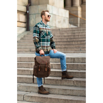 PLECAK MĘSKI RETRO BRĄZOWY PAOLO PERUZZI T-19-BR