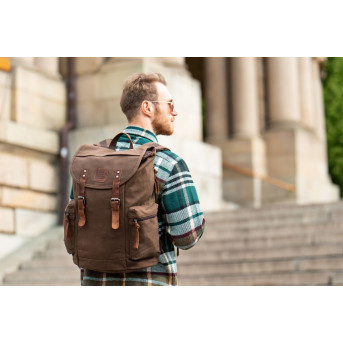 PLECAK MĘSKI RETRO BRĄZOWY PAOLO PERUZZI T-19-BR