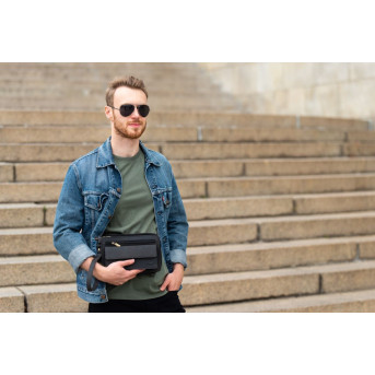 MĘSKA SASZETKA SKÓRZANA VINTAGE Z BIUREM ORGANIZEREM PAOLO PERUZZI T-26-HBL