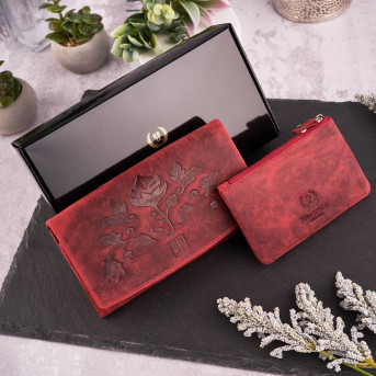 ZESTAW PREZENTOWY ZUP-36-RD PORTFEL I ETUI SKÓRZANE