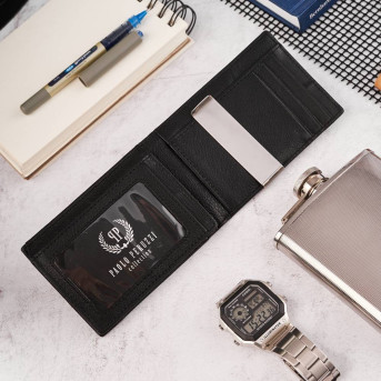 KLASYCZNY SKÓRZANY PORTFEL MĘSKI RFID PAOLO PERUZZI T-46-BL