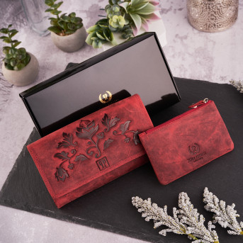 ZESTAW PREZENTOWY ZUP-37-RD PORTFEL SKÓRZANY T-05 I ETUI T-51