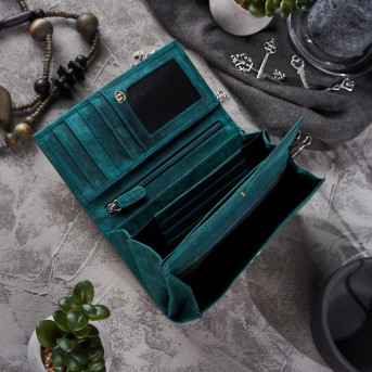 ZESTAW PREZENTOWY DLA KOBIET ZUP-39-GR PORTFEL SKÓRZANY T-44 I ETUI T-51