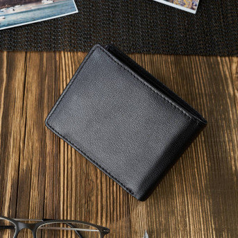 KLASYCZNY SKÓRZANY PORTFEL MĘSKI PAOLO PERUZZI T-64-BL