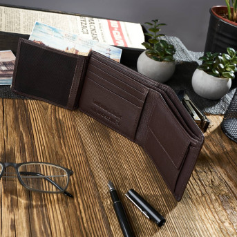 SKÓRZANY PORTFEL MĘSKI RFID PAOLO PERUZZI T-66-BR