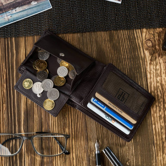 SKÓRZANY PORTFEL MĘSKI RFID PAOLO PERUZZI T-66-BR