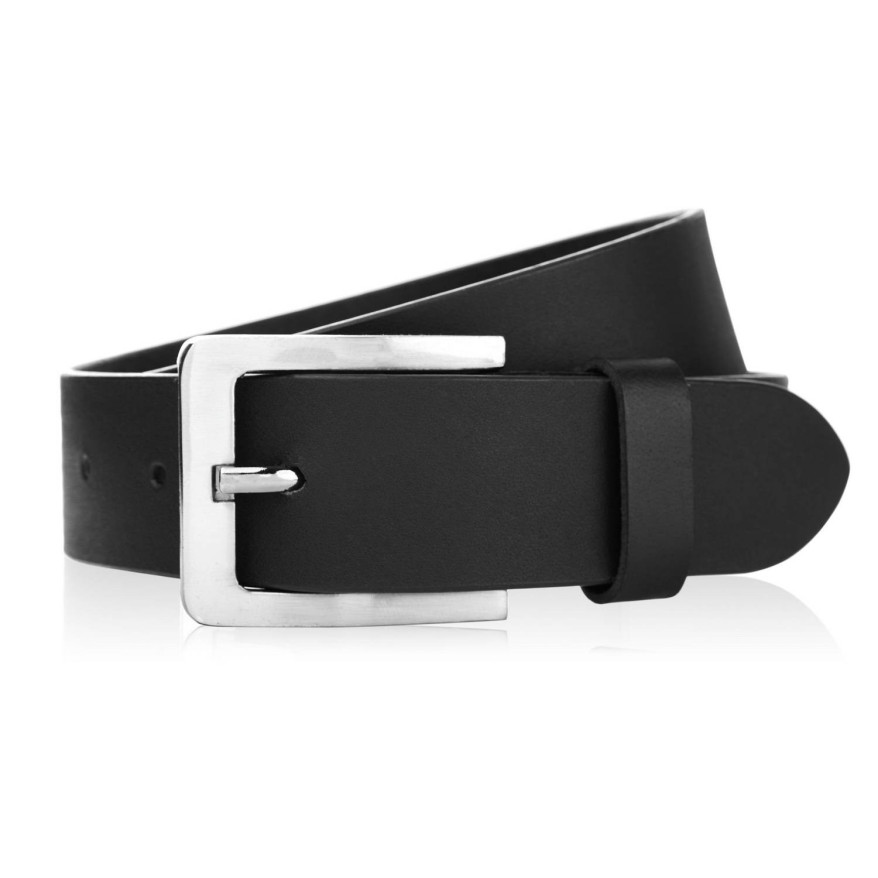 Pasek skórzany męski na prezent 120 cm PAOLO PERUZZI 02Z01 pasek męski skórzany czarny