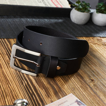 PASEK MĘSKI KLASYCZNY ZE SKÓRY CZARNY 90 CM PAOLO PERUZZI 02Z0190