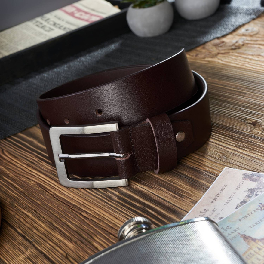 BRĄZOWY PASEK MĘSKI SKÓRZANY DO SPODNI 110 CM PAOLO PERUZZI 02Z02110