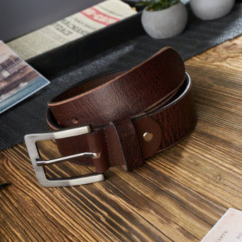 KLASYCZNY PASEK MĘSKI BRĄZOWY SKÓRZANY VINTAGE 110 CM PAOLO PERUZZI 05Z02110