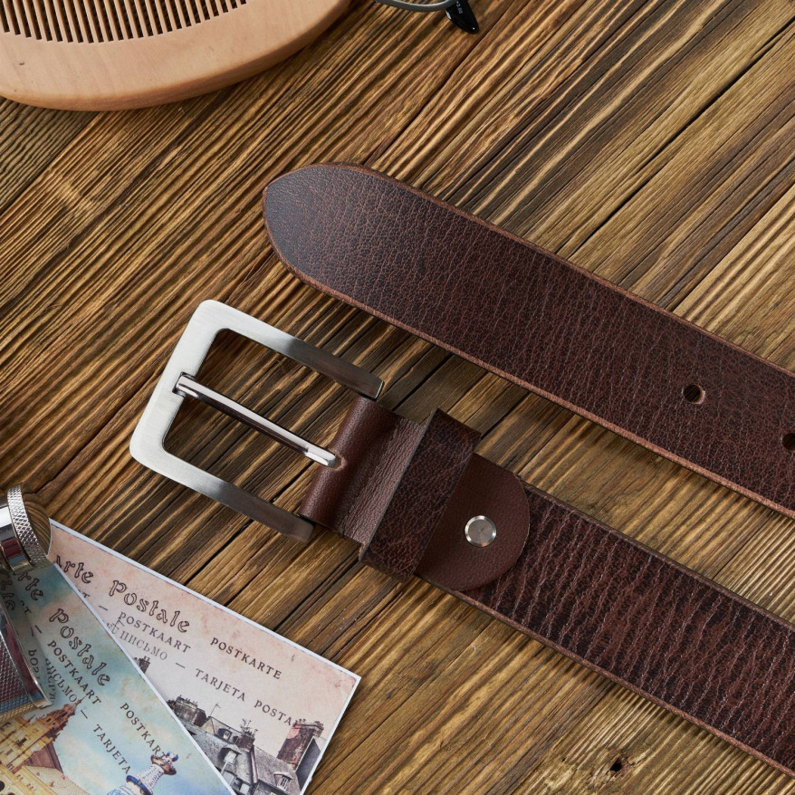 KLASYCZNY PASEK MĘSKI BRĄZOWY SKÓRZANY VINTAGE 110 CM PAOLO PERUZZI 05Z02110
