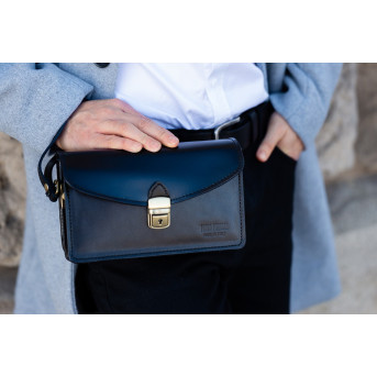 CZARNA ELEGANCKA SKÓRZANA SASZETKA MĘSKA PAOLO PERUZZI N06-BL