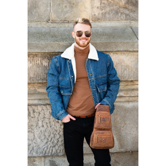 SKÓRZANY MŁODZIEŻOWY PLECAK VINTAGE PAOLO PERUZZI T-38-BR