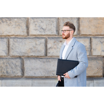 SKÓRZANY BIWUAR A4 AKTÓWKA PAOLO PERUZZI T-42-BL