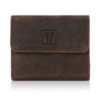 PORTFEL DAMSKI SKÓRZANY VINTAGE RETRO T-11-BR