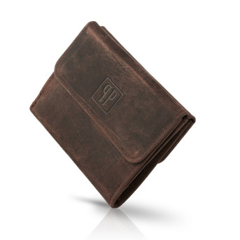 PORTFEL DAMSKI SKÓRZANY VINTAGE RETRO T-11-BR