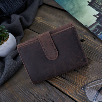 PORTFEL MŁODZIEŻOWY ZE SKÓRY VINTAGE RFID PAOLO PERUZZI T-35-BR