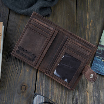 PORTFEL MŁODZIEŻOWY ZE SKÓRY VINTAGE RFID PAOLO PERUZZI T-35-BR