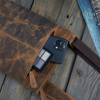 SKÓRZANA TOREBKA DAMSKA VINTAGE PAOLO PERUZZI T-60-HBR