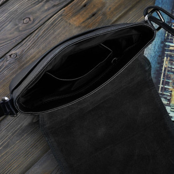 LISTONOSZKA MĘSKA NA RAMIĘ ZE SKÓRY PAOLO PERUZZI T-59-BL