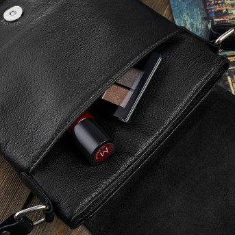 LISTONOSZKA MĘSKA NA RAMIĘ ZE SKÓRY PAOLO PERUZZI T-59-BL